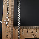 Чоловіча срібна цепочка Бісмарк плоский. Чорнений ланцюжок на шию срібло 925. Довжина 60 см, фото 5