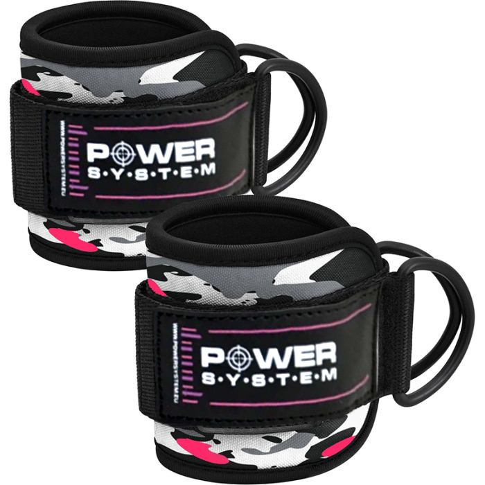 Манжети на щиколотку Power System PS-3470 Ankle Strap Camo Pink/Black PS_3470_Pink/Black SP - фото 2 - id-p2166642567