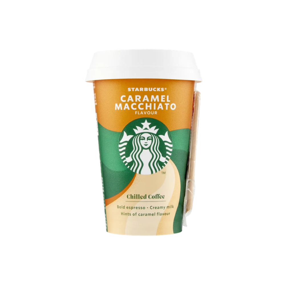 Охолоджена кава Карамельне Макіато Starbucks Chilled Caramel Macchiato 220 мл. Німеччина, фото 1