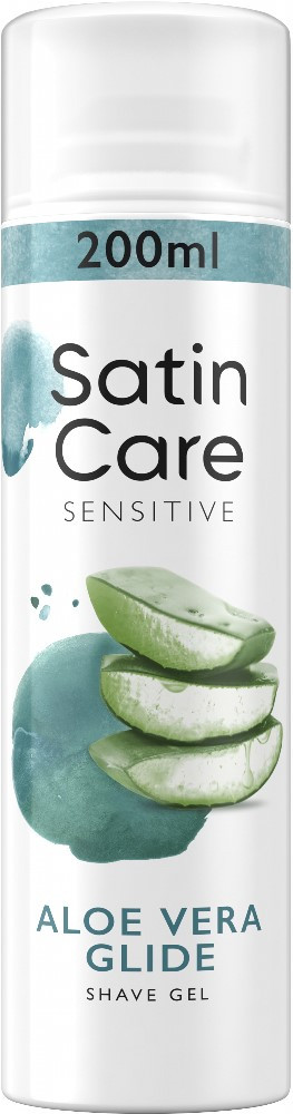 Гель для гоління жіночий Gillette Satin Care Sensitive Aloe Vera (200мл.)