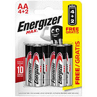 Батарейка ENERGIZER Alkaline AA Max 4+2 DE