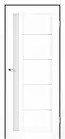 Міжкімнатні двері Leador Express Rim білий льон скло сатин