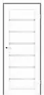 Міжкімнатні двері Leador Express Milan білий льон скло сатин