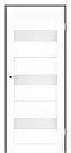 Міжкімнатні двері Leador Express Modena білий льон скло сатин