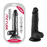 Фаллоимитатор на присоске Realistic Dong Black Mr. Rude 7.5 Vscnovelty FE, код: 8380463