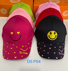 Котонова кепка для дівчаток (р-р: 54) D5 різні забарвлення.