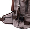 Рюкзак-трансформер у стилі мілітарі із щільного текстилю Vintage 22156 Сірий, фото 6