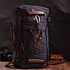 Великий рюкзак-трансформер у стилі мілітарі із щільного текстилю Vintage 22157 Чорний, фото 8