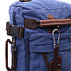 Функціональний рюкзак-трансформер у стилі мілітарі із щільного текстилю Vintage 22159 Синій, фото 5