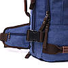 Функціональний рюкзак-трансформер у стилі мілітарі із щільного текстилю Vintage 22159 Синій, фото 6
