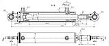 Гідроциліндр ГЦ 40х25х180х405 Горизонтальне переміщення мотовила в комбайнах Єнісей Колос, фото 2