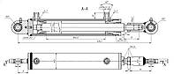 Гідроциліндр ГЦ 40х25х180х405 Горизонтальне переміщення мотовила в комбайнах Єнісей Колос