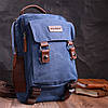 Легкий текстильний рюкзак з ущільненою спинкою та відділенням для планшета Vintage 22169 Синій, фото 7