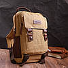 Текстильний рюкзак Vintage з ущільненою спинкою і відділенням для планшета пісочний, фото 7