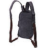Зручний текстильний рюкзак у стилі мілітарі Vintagе 22179 Чорний, фото 2