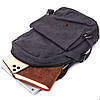 Зручний текстильний рюкзак у стилі мілітарі Vintagе 22179 Чорний, фото 6