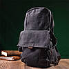 Зручний текстильний рюкзак у стилі мілітарі Vintagе 22179 Чорний, фото 7