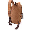 Місткий текстильний рюкзак у стилі мілітарі Vintagе 22180 Коричневий, фото 2