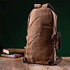 Місткий текстильний рюкзак у стилі мілітарі Vintagе 22180 Коричневий, фото 8