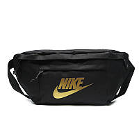 Бананка большая Nike Tech Hip Pack поясная сумка найк черная золотое лого