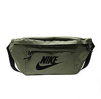Бананка большая Nike Tech Hip Pack поясная сумка найк военная хаки олива зеленая
