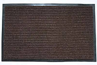 Придверный коврик с ворсистым покрытием "Полоса" 40*60см Коричневый