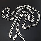 Срібна цепочка чоловіча Бісмарк плоский. Чорнений ланцюжок на шию срібло 925. Довжина 70 см, фото 10