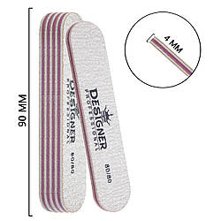 Пилка міні овал для нігтів Designer Professional 80/80