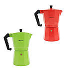 Гейзерна кавоварка на 450 мл, 9 чашок, для газових плит, DT-2709, Червона / Кавоварка з термостійкою ручкою, фото 2
