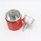 Гейзерна кавоварка на 450 мл, 9 чашок, для газових плит, DT-2709, Червона / Кавоварка з термостійкою ручкою, фото 8