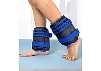 Утяжелители для ног и рук EasyFit наборные 0,5-2,5 кг черно-синие пара
