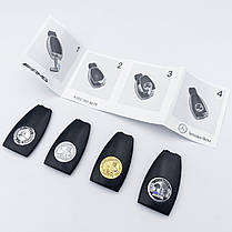 Задняя кришка ключа для AMG Mercedec-Benz (Мерседес-Бенц AMG) - Gold 4,9x2,8 cm, фото 4