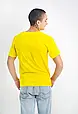 Універсальна бавовняна однотонна футболка МЕРКУРІЙ БАТАЛ унісекс, колір жовтий, фото 2