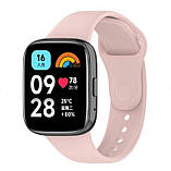 Силіконовий ремінець для Redmi Watch 3 Active / Redmi Watch 3 Lite (Light Pink), фото 4