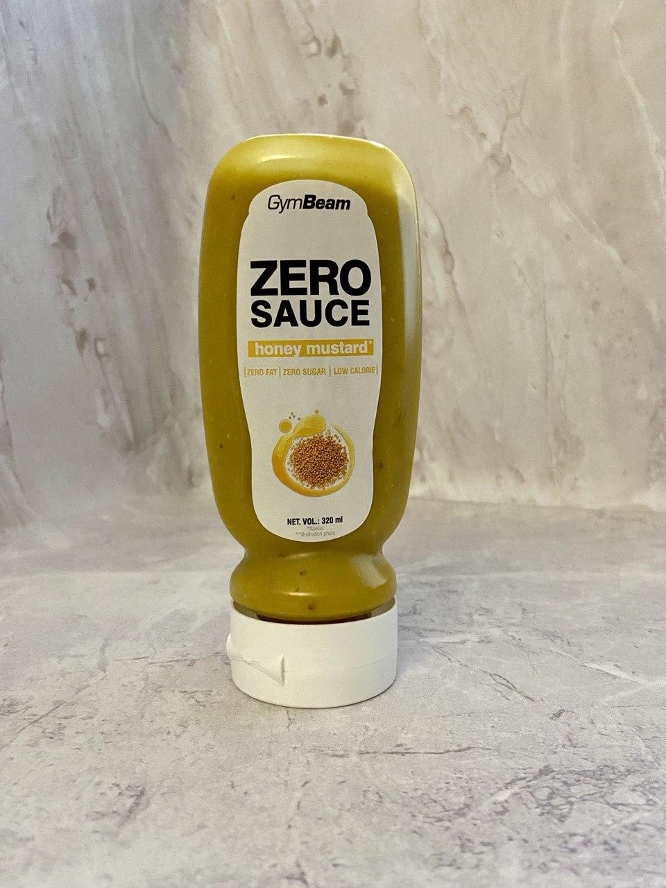 Медова гірчиця без цукру ZERO SAUCE, GymBeam, 320 мл