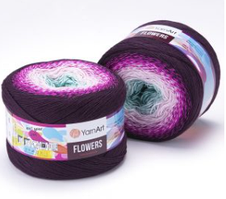 Нитки пряжа для в'язання секційна FLOWERS YarnArt Ярнарт Фловерс № 301