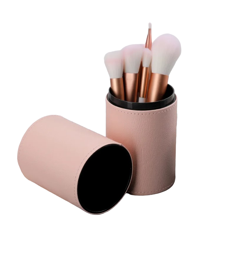 Набір пензлів для макіяжу Morandi, 12 штук в тубусі Рожевий ( код: mu12OP ), фото 1