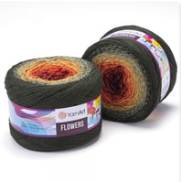 Нитки пряжа для в'язання секційна FLOWERS YarnArt Ярнарт Фловерс № 302