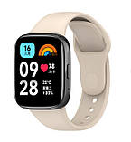 Силіконовий ремінець для Redmi Watch 3 Active / Redmi Watch 3 Lite (Light Ivory), фото 2