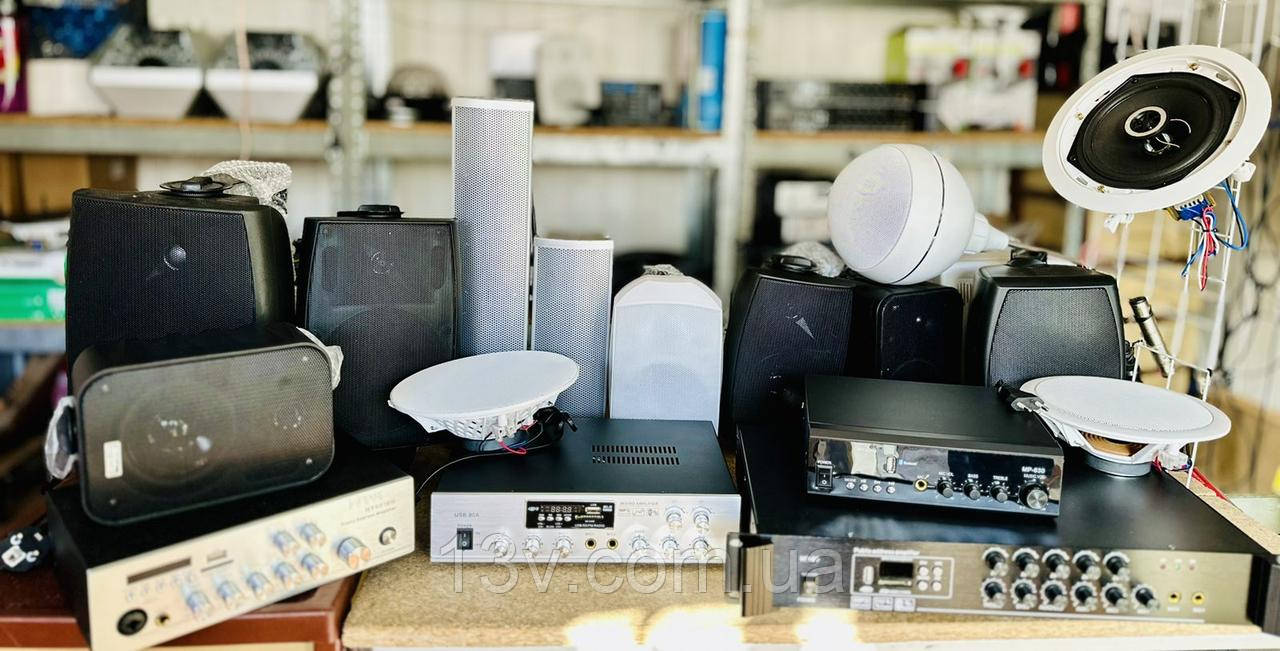 Продаж трансляційної акустики , підсилювачів та колонок ( акустика для фону в кав'ярню, буфет,їдальню,базу)