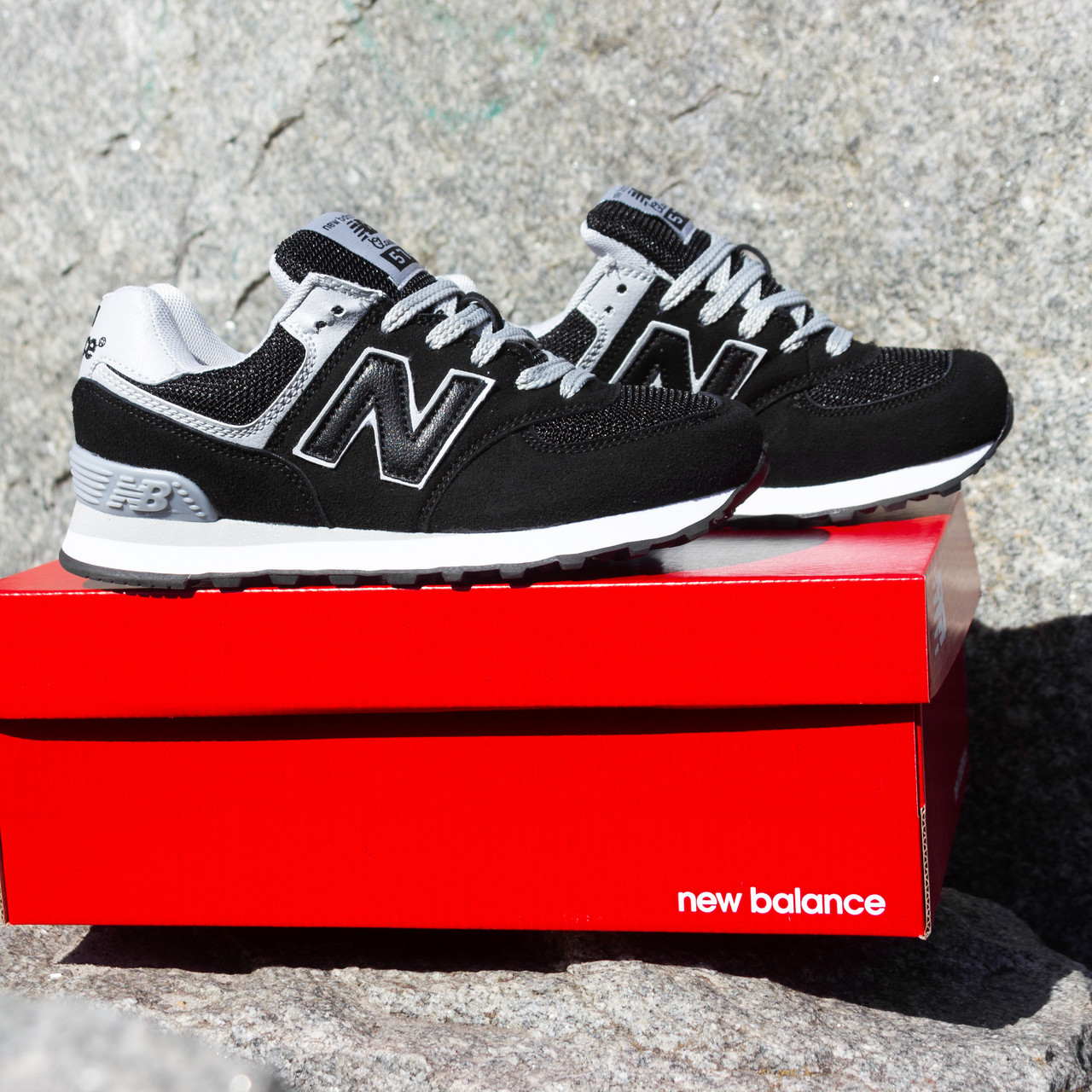 РОЗПРОДАЖ Кросівки New Balance 574 чорні з білим 36 розмір+безкоштовна доставка НП, фото 1