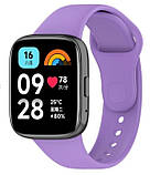 Силіконовий ремінець для Redmi Watch 3 Active / Redmi Watch 3 Lite (Purple ), фото 3