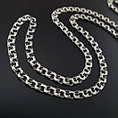 Чоловіча срібна цепочка Бісмарк плоский. Чорнений ланцюжок на шию срібло 925. Довжина 60 см, фото 9