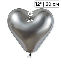 Серце 12" GEMAR-ДЖ Хром 089 Срібло | Shiny Silver