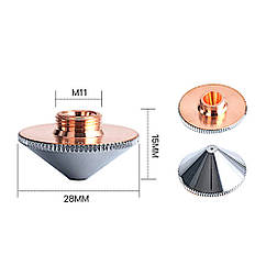 Сопло 1.2 mm D28 H15 M11 подвійне