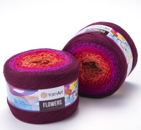 Нитки пряжа для в'язання секційна FLOWERS YarnArt Ярнарт Фловерс № 310