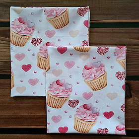 Дитячі пелюшки 2 шт. з натуральної бавовняної тканини Польща для новонароджених 90*80 см BST Рожевий з білим