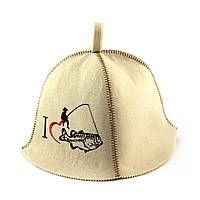 Банная шапка Luxyart Крутой рыбак Белый (LA-295) UM, код: 1101483
