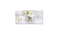 Наклейка виниловая на стол Zatarga Белые Цветы Вишни 600х1200 мм (Z181336st) DH, код: 2387365