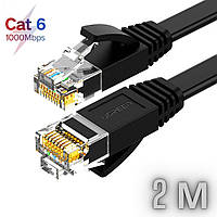 Патч корд сетевой кабель LAN RJ45 UGREEN high Speed Six types gigabit ethernet cable (2m, 1Gbps, САТ 6, U/UTP)